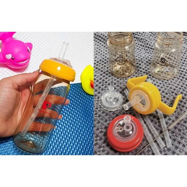 Vivito Silicone Straw Holder, Transparent, 2 Pieces