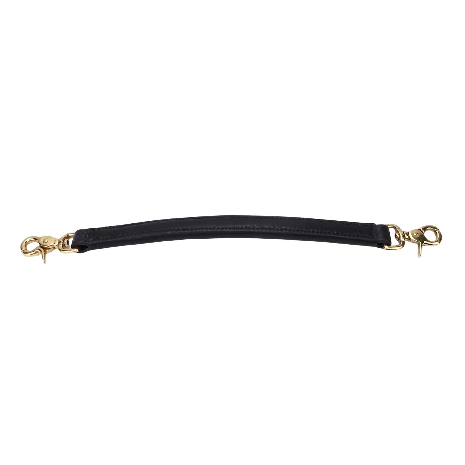 Saddle Grab Strap Leather Professional Buckled Grab Strap for Beginners and Children Black