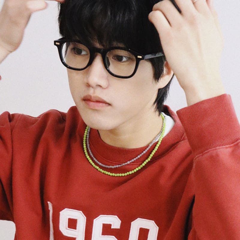 BICYCLE TROPHY BT Gemstone Necklace 09 (4mm Filled Jade Light Green)