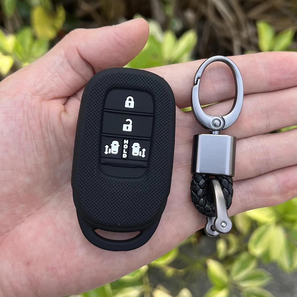 Rubber Car Key Fob Cover Silicone Protector Case for Honda STEPWGN RP6/RP7/RP8 Odyssey Freed Elysion 2023 2024 Remote Keychain