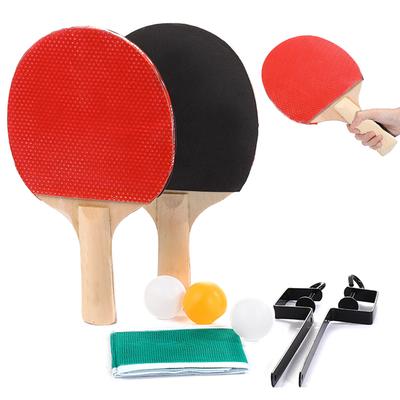 Table Tennis Racket Set Table Tennis Net and Post Set Table Tennis Rackets with Balls for Indoor/Outdoor Games