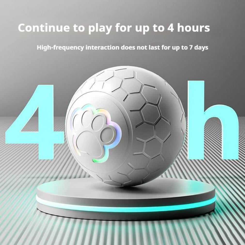 Intelligenter Hundespielzeugball, elektronischer interaktiver Haustierspielzeugball, automatischer springender rollender Spielzeugball mit RGB-Lichtern, für Welpen und Katzen