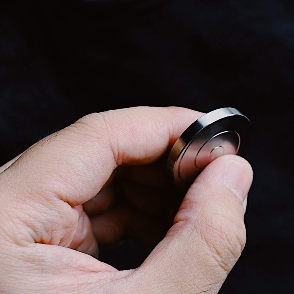 Desktop Gyro Flowing Spiral Stainless Titanium Precision Metal Smooth Perfect Metal Decompression Desktop Gyroscope Toy Toy, Coin, Brass, Steel,