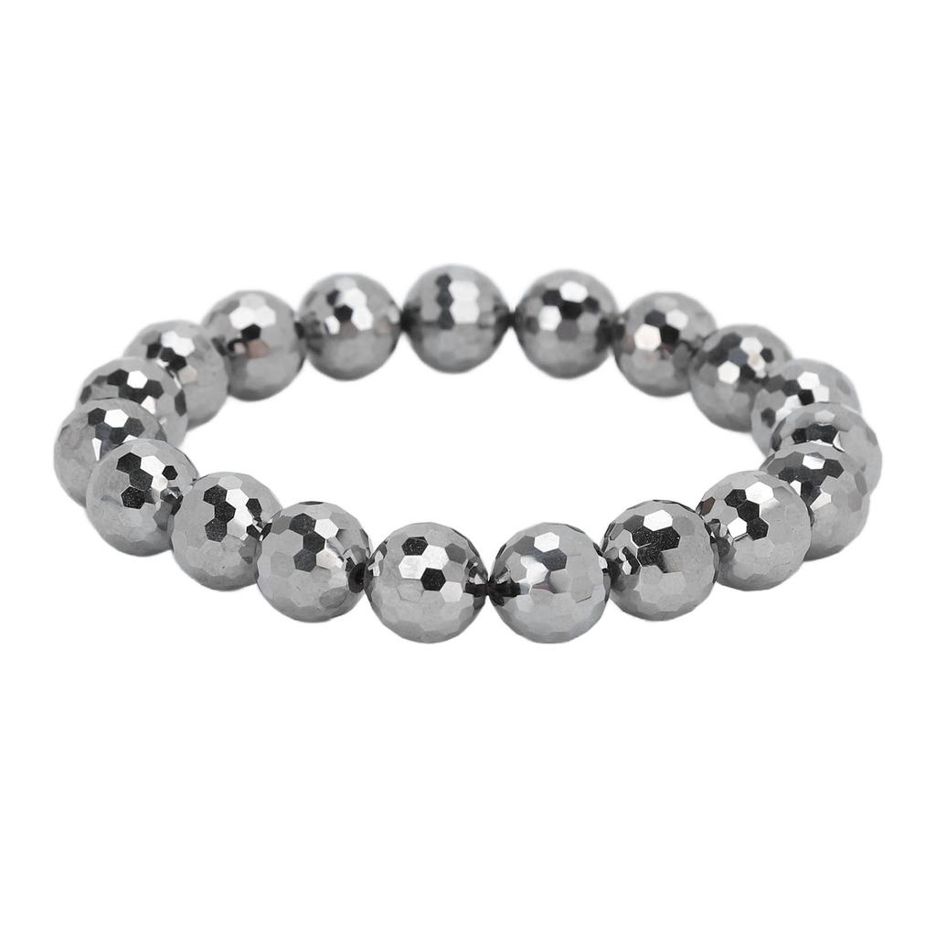 Bransoletka Terahertz Błyszczące fasetowane koraliki Modna bransoletka z kamieniem energetycznym dla kobiet mężczyzn