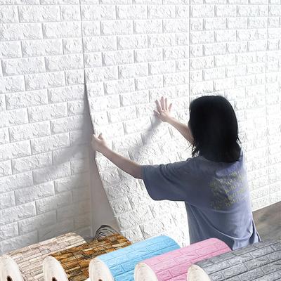70cm*100cm Bedroom Decoration Background Wall Panels Wallpaper 3D DIY Brick Pattern Waterproof Kitchen Home Stickers
