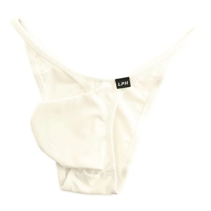 La Pomme Bikini MFS Thin Side 3D Pouch Made in White Men's Shorts, Fabric, Elastic, Front, Half-Back Bikini, Japan, 622049,