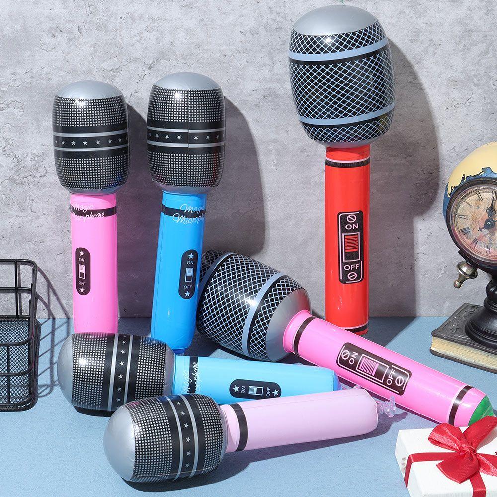 Sale Role Play Stage Birthday Decoration Inflatable Microphones Inflated Toys Photo Props Blow Up