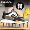 Oulylan Men Non Slip Safety Shoes Anti-Smashing Soft Soled Protection Boot Anti-Odor Breathable Work Sneakers Steel Toe Footwear