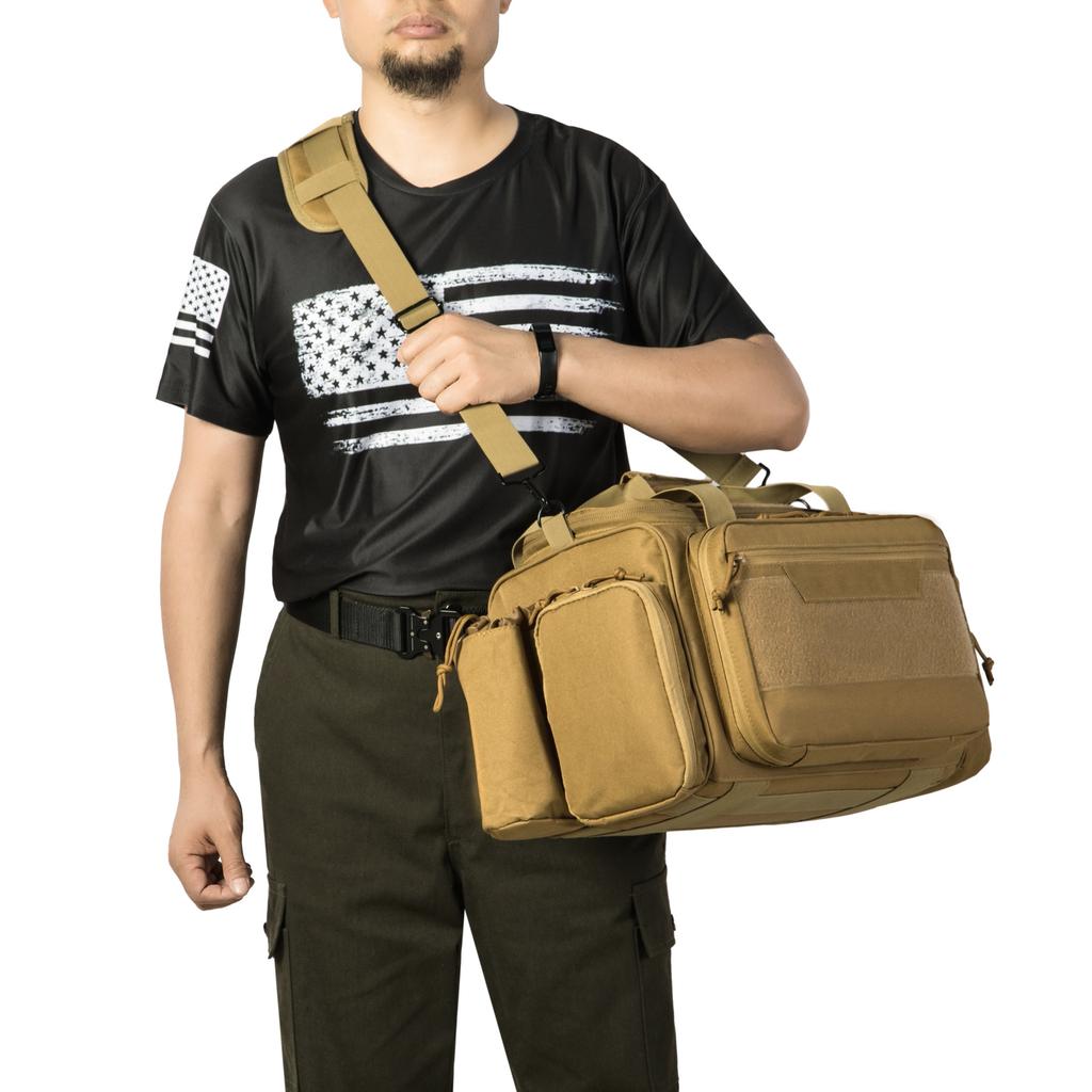 Outdoor multi-functional large-capacity storage sports gun bag, Oxford cloth field military enthusiast bag