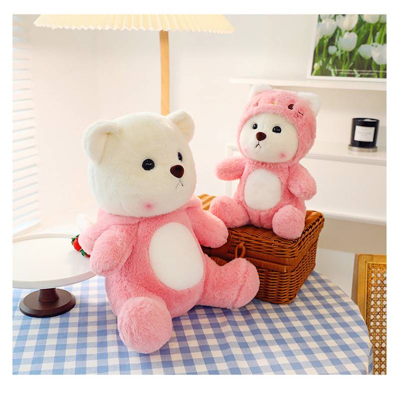 Transforming Doll Bear Plush Toy Sleeping Pillow Girl Child Gift Decoration