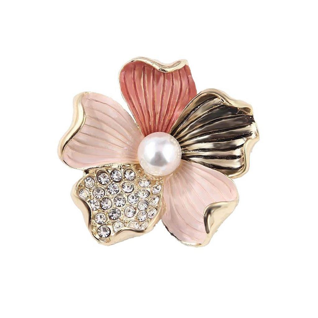 Flower Enamel Adornment Formal Event Jewelry Handmade Flower Clothing Jewelry Alloy Texture for Various Occasion