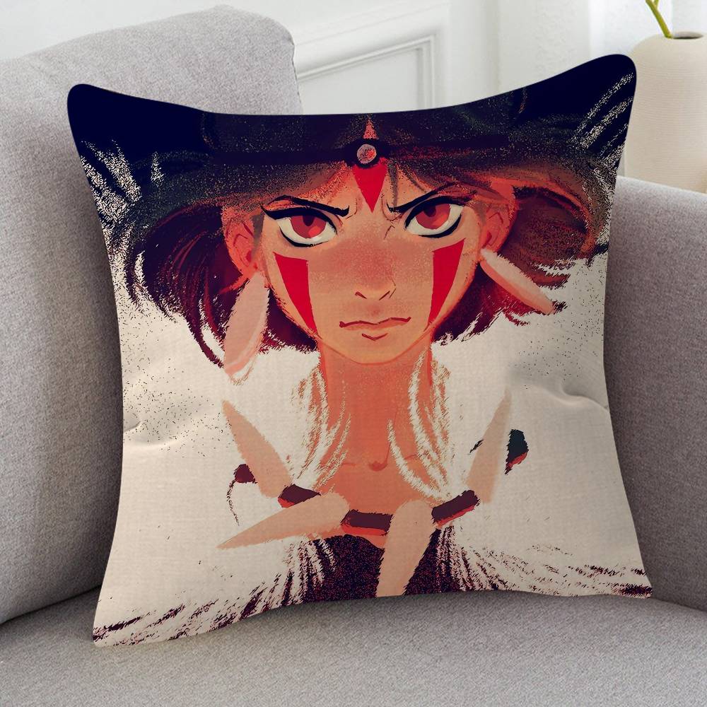 Anime Princess Mononoke Pillow Case Soft Double Sided Print Sofa Cushion Cover Throw Pillow Covers