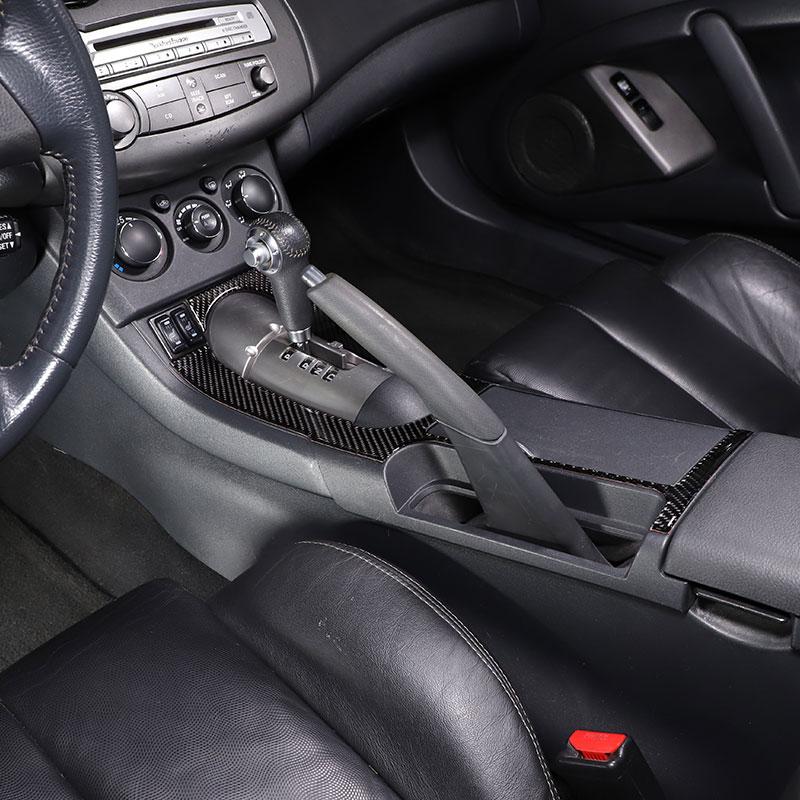 For Mitsubishi Eclipse 2006-2011 Soft Carbon Fiber Car Center Control Gear Shift Panel Cover Trim Sticker Car