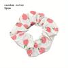 5pcs/1pc Elegant Boho Chic Fabric Scrunchies with Fruit Prints - Perfect for Ponytails, Buns & Styling Accessories