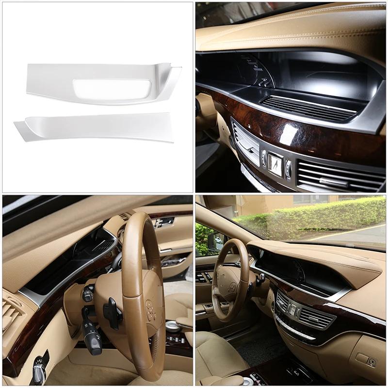 ABS Carbon Fiber Car Dashboard Decoration Panel Cover Trim Sticker For Mercedes Benz S Class W221 2008-2012 Interior Accessories