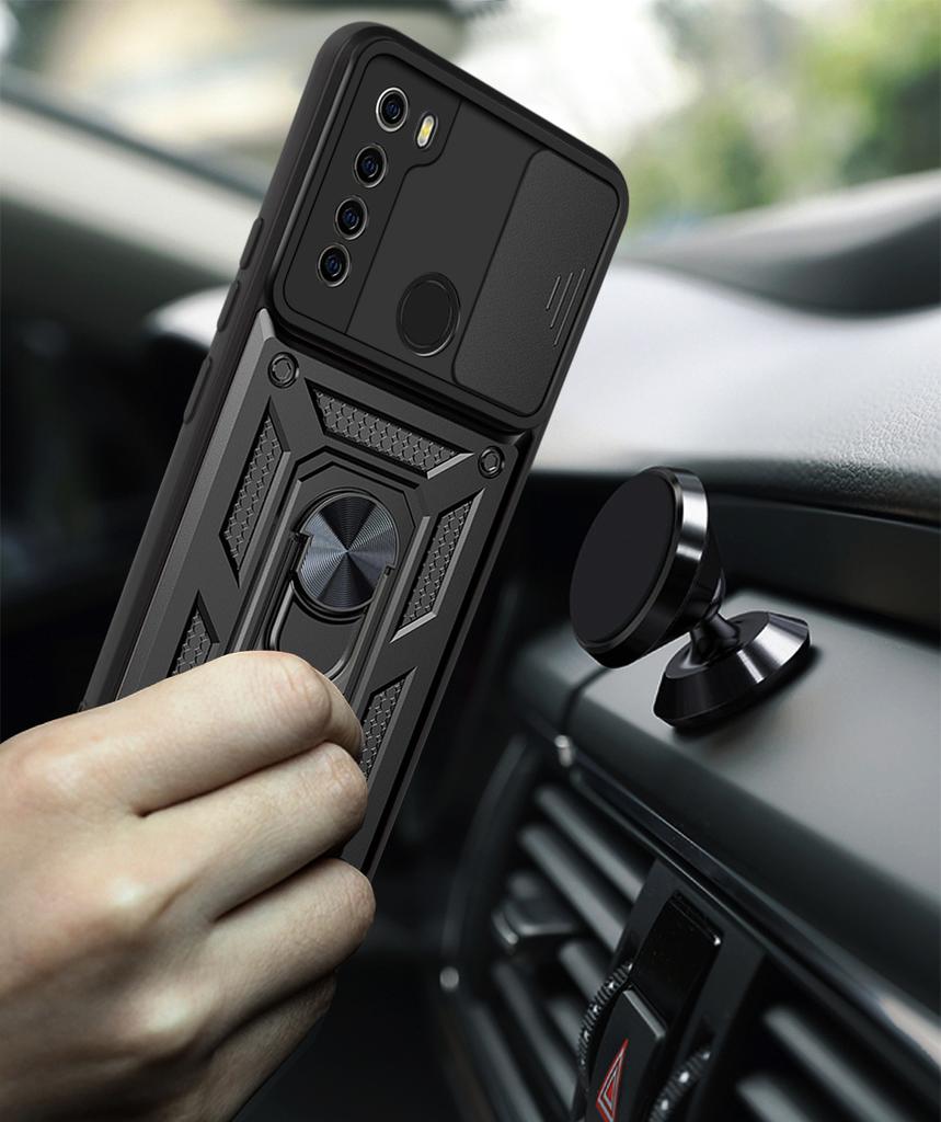 For Xiaomi Redmi Note 8 Armor Shockproof Case for Redmi Note 8 Pro Note8 2021 Camera Lens Protective Car Holder Ring Case Cover