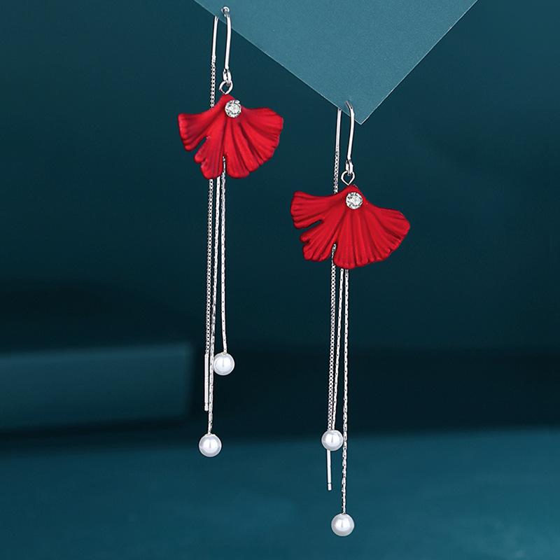 Chinese Red Series Festive Earrings: Retro National Style for New Year & Christmas Gifts