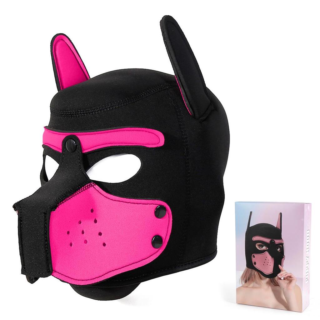 Flirtende Hundekopfmaske für Erwachsenen-Rollenspiele - Unisex BDSM Dominanz-Requisite