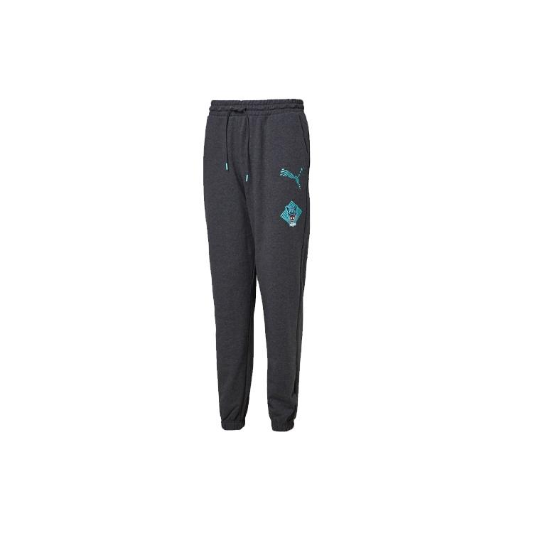 PUMA Graphic Casual Sweatpants Black Blue Men s 596050-03 L