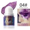 Speziell für Körperbälle, Hochglanz-Gel, Pailletten, feiner Glitzer und langanhaltend ohne Make-up, lila Lidschatten.