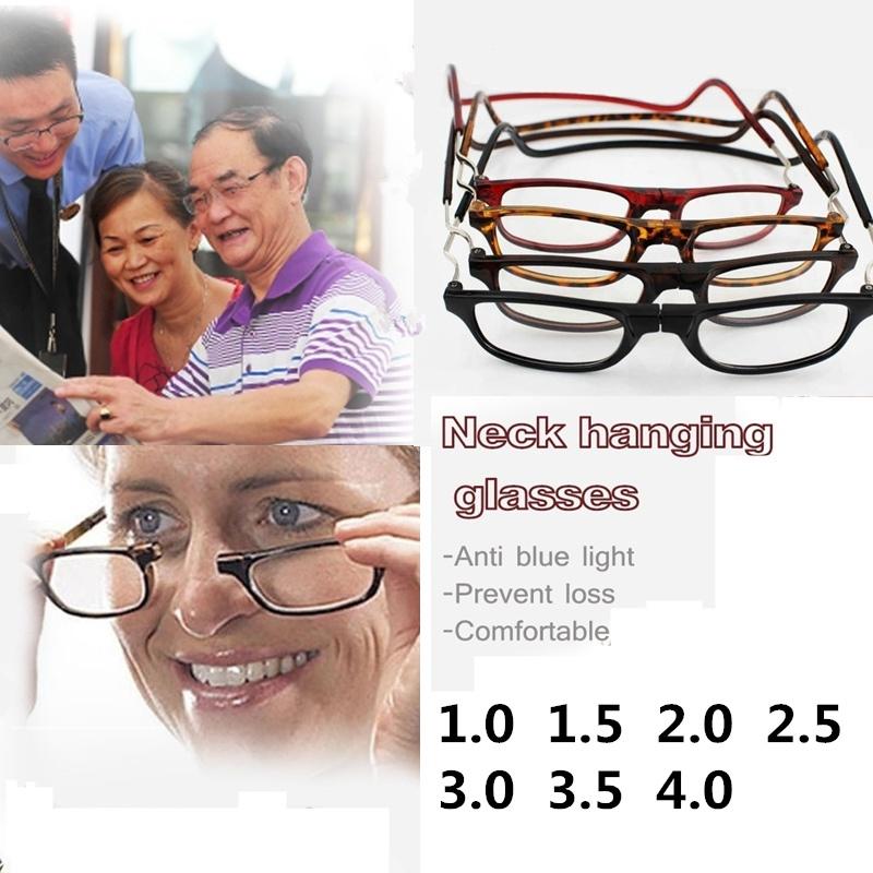 

Presbyopia Очки Складывание магнитных всасывающих очков для чтения Регулируемые очки для подвесной шеи 1.00 1.50 2.00 2.50 3.00 3.50 4.00 Диоптрия