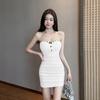 2026 Strapless Pleated Bodycon Mini Dress - Chest-Enhancing Nightclub Outfit