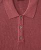 ANALOG MOOD Hacci Button-Up Collar Short Sleeve Knit (Brick)