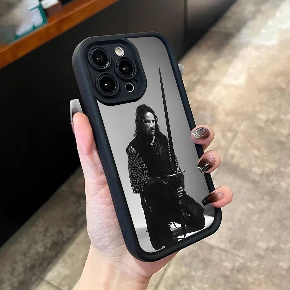 A-Aragorn II Phone Case For iPhone 17,16,15,14,13,12,11,Pro,Max,Plus,X,XS,SE4,E,Mini Black Thickened border Case