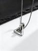 Geometric Square Circle Pendant for Men,Silver Coor Minimalist Charm Necklace, Hip Hop Jewelry Gift