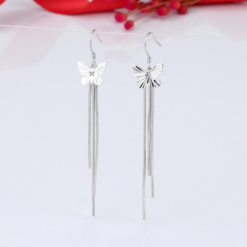 Korean Version of Fashion Temperament Trendy Retro Butterfly Earline Earrings