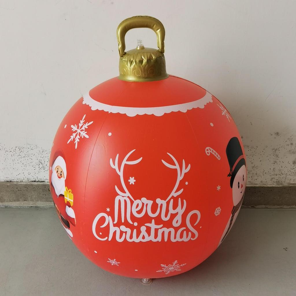 Inflatable PVC Christmas Ball Ornament for Outdoor & Courtyard Decoration