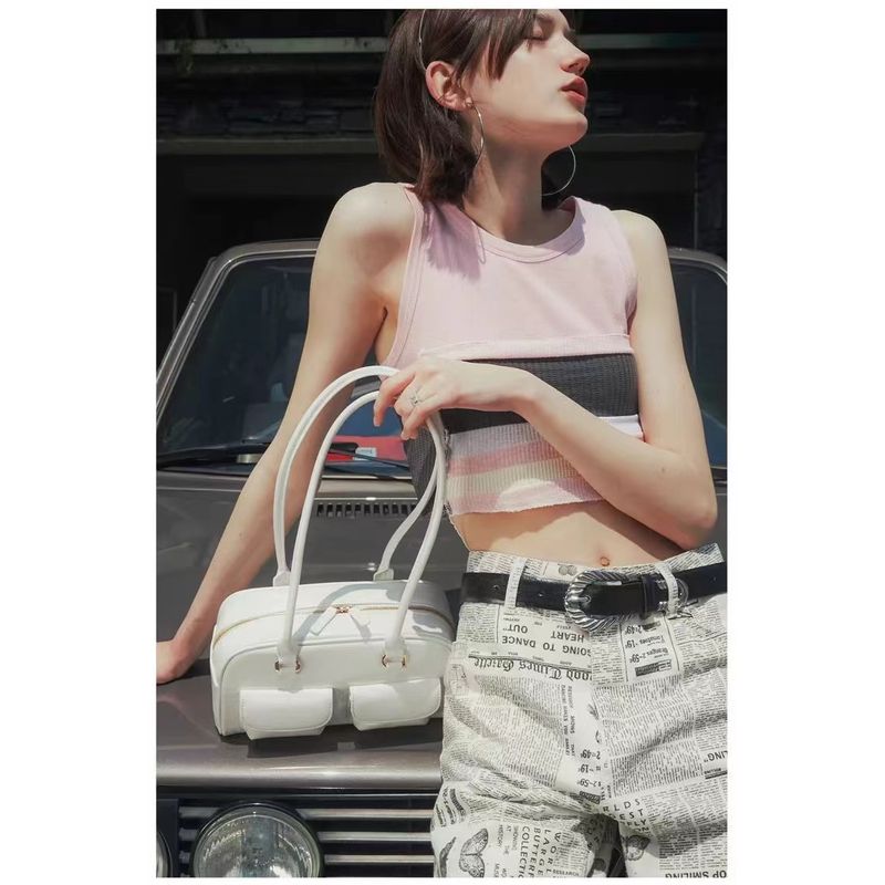 Yunzhen Same Bag for Women 2025 Fall and Winter New Arrival South Korea Ins Large Capacity Retro Bowling Satchel Shoulder Bag