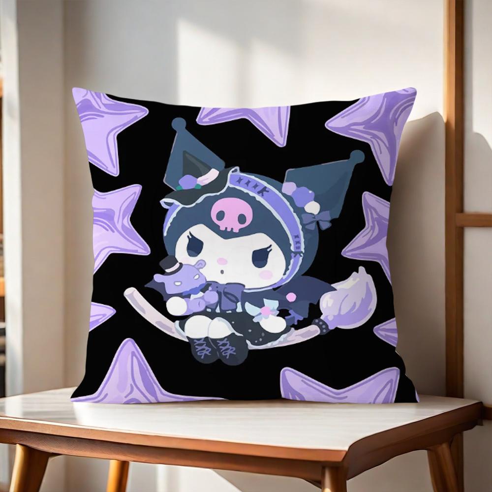 K-Kuromi Cute Cushion Cover For Pillow Printing Sofa Decoration Home Car Room Coffee Shop Office Nordic Simplicity