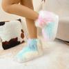 Fashion Mix Color Long Plush Snow Boots Women Candy Color Non Slip Soft Cotton Snow Boots Women 2025 Thicken Warm Faux Fur Shoes