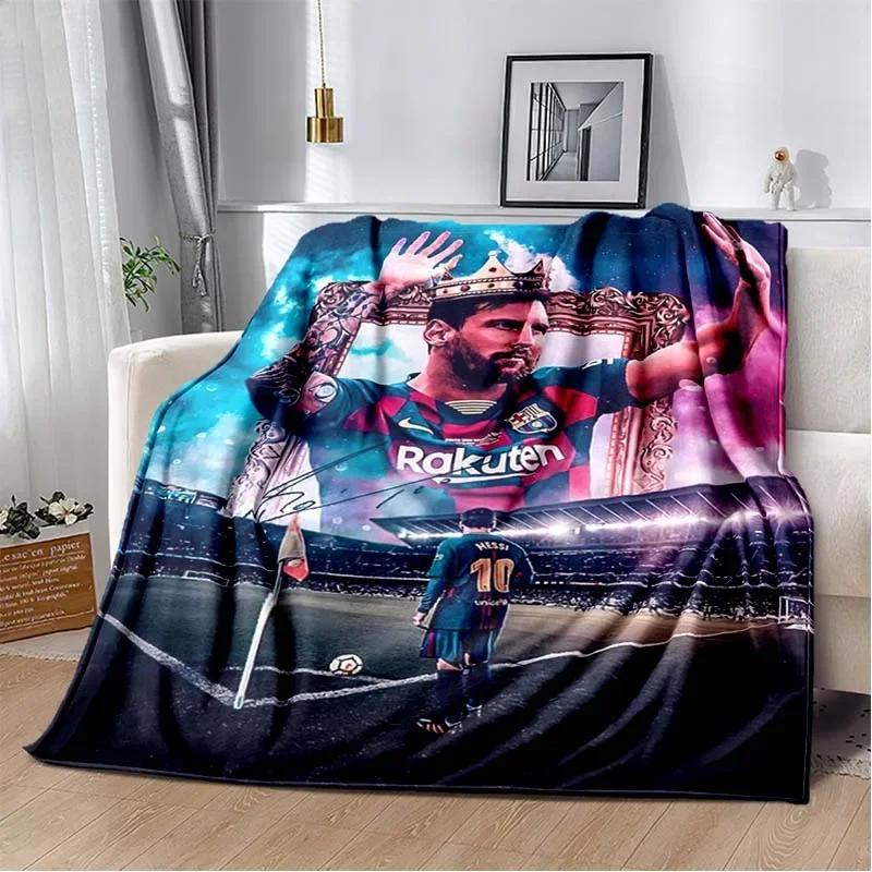 Football Superstar L-Leo-Messi-i Flannel Adult and Children's Blanket Sofa Bed Decoration Blanket Portable Blanket Gift