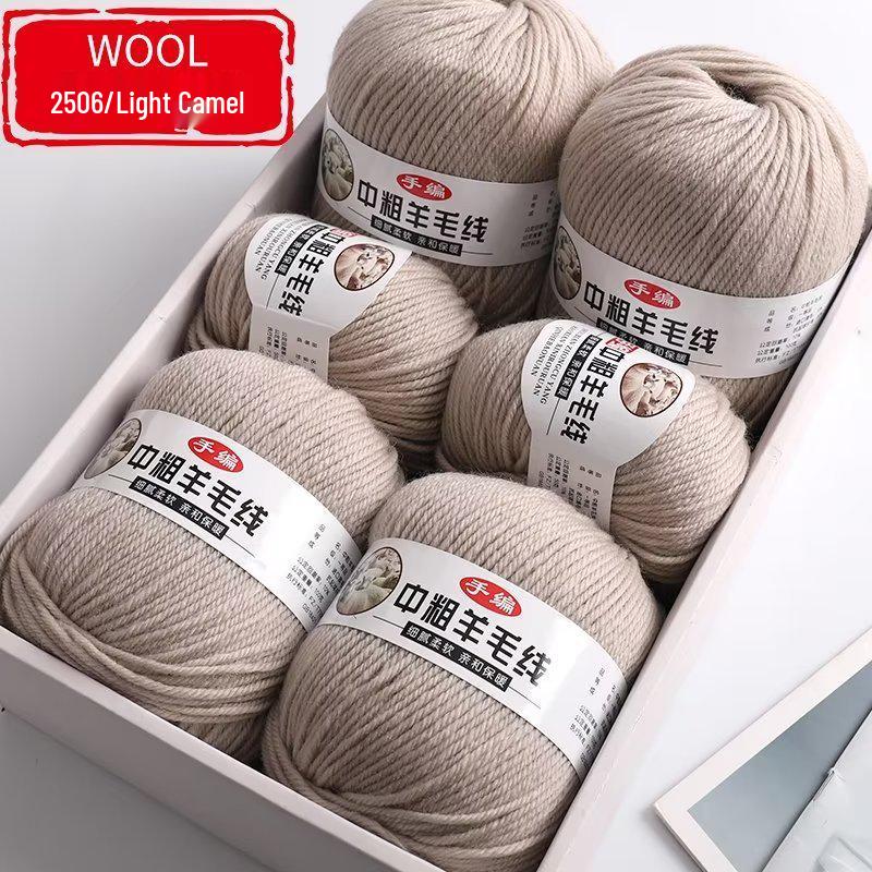Medium-Thick Fuzzy Wool Yarn Balls for Handmade DIY Crochet & Knitting: Ideal for Scarves & Sweaters