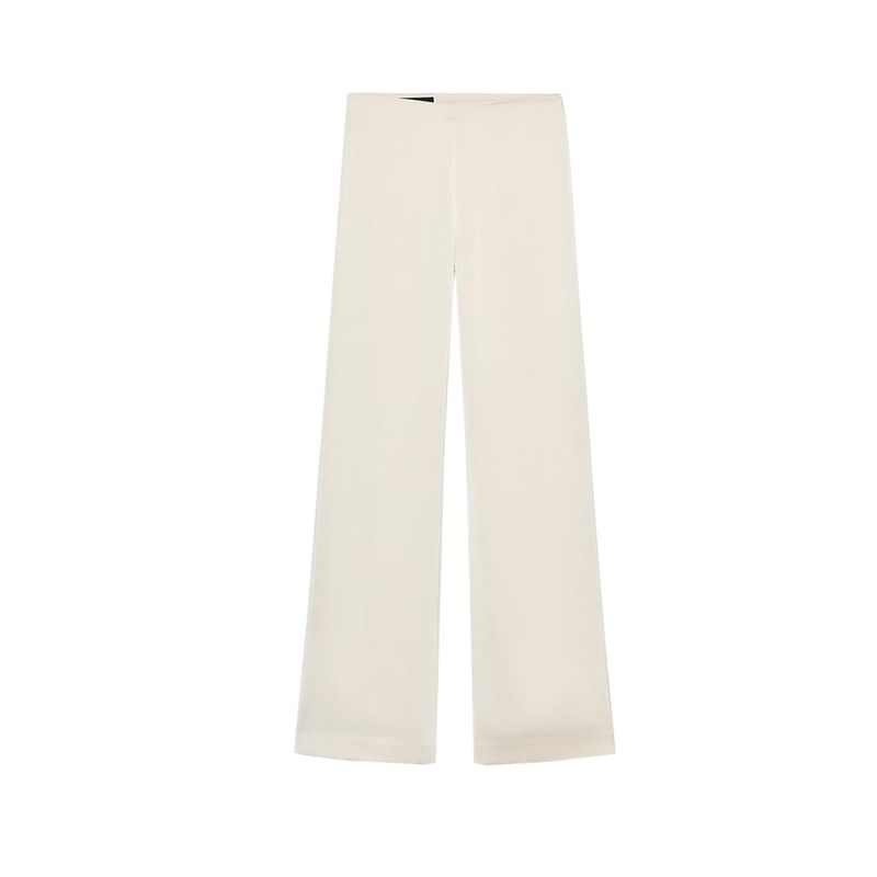 Strapless Straight Collar Silk Satin Texture Plaid Tube Top Tops 4772026 Silk Satin Texture High-Waisted Trousers 5427429