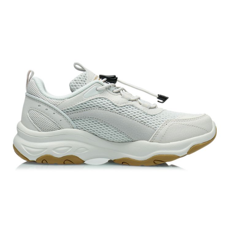 Li Ning Aurora Wind V2 Sports Cushioning Breathable Non-Slip Low-Top Running Shoes Kids Sneakers Light-Gray YKCR130-5