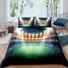 American Football Duvet Cover Set Full Size Sports Games Bedding Set Soccer Field Comforter Cover for Boys Teens Quilt Covers
