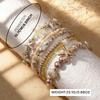 Creative Imitation Pearl Boho Bracelet Multi-layer Design Glass Beads Beads Bracelet Stackable Strand Bracelet Gift
