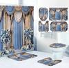 Indoor Curtain Bathroom Four-piece Set - Avant-garde Waterproof Shower Curtain, Creating a Complete Bathroom Suite