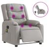 Electric Massage Recliner Cloud Grey Fabric