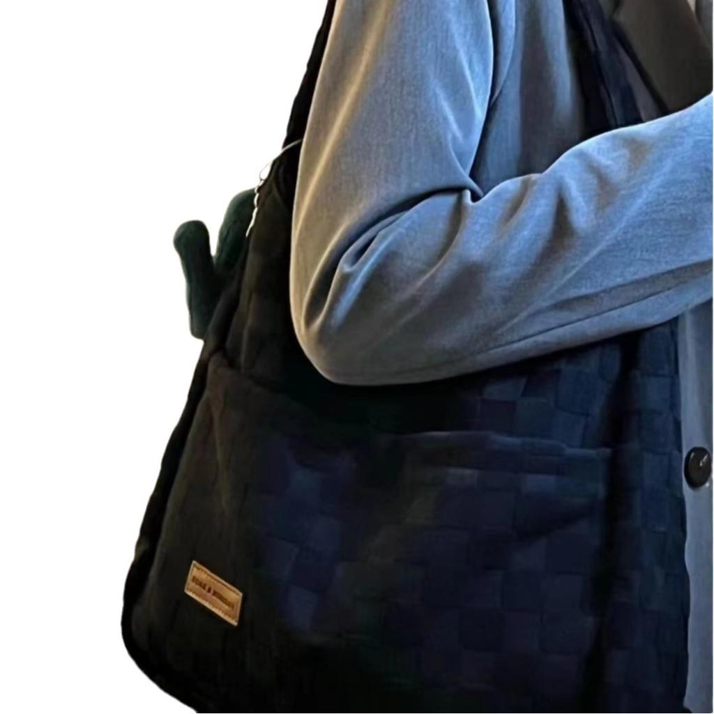 Autumn And Winter Students Class School Bag Advanced Sense Versatile Large Capacity Bag Canvas Shoulder Tote Bag Women