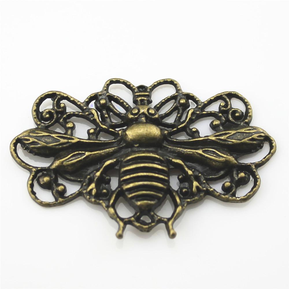 

WYISYWG 4 шт., подвеска из металла, подвеска в виде пчелы 45x29 мм, принадлежности для ювелирных изделий, компоненты A11306