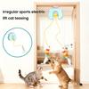 Automatic Cat Teaser Interactive Electric Feather Toy Rechargeable Hanging String Cat Teaser with Bell