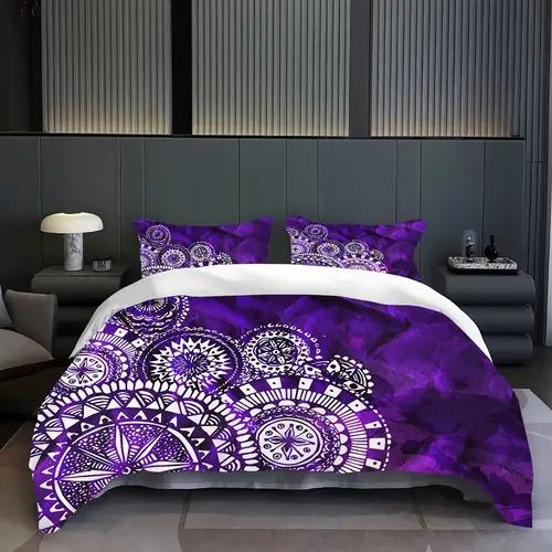 Mandala Duvet Cover Mandala Background Theme Duvet Cover Suitable For Children Kids And Adults Soft Comfortable And Breathable