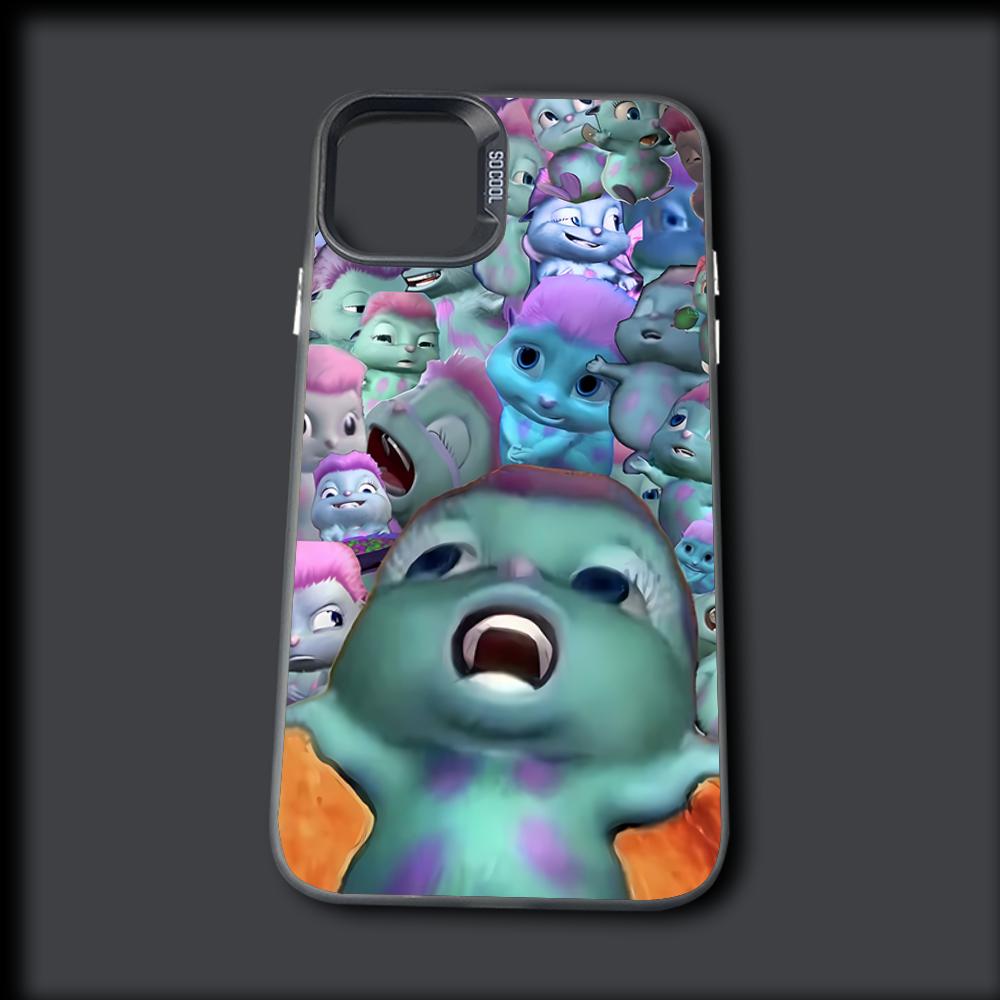 Funny B-Bibble Meme Phone Case For iPhone 16,15,14,13,12,11,Mini,Pro,MAX Gray Drop Matte Shockproof Soft Cover