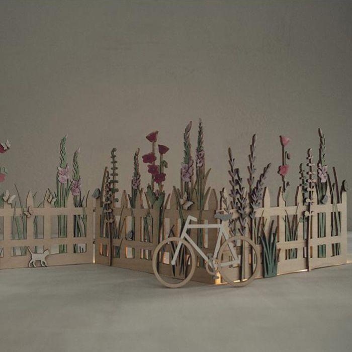Clôture en bois à décorer 51 x 15 cm