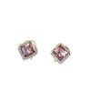 S925 Sterling Silver Rhombus Purple Crystal Earrings – Elegant, Versatile Design for Women