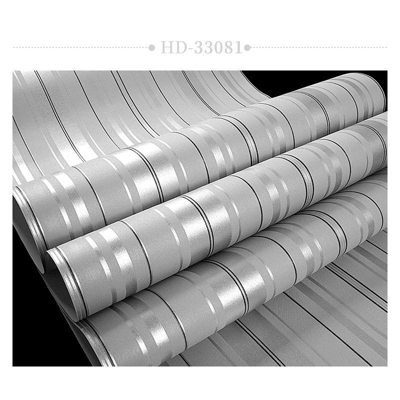 Modern Vertical Striped Wallpaper Silver Grey